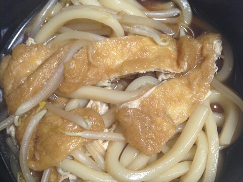 もやしと揚げのうどん